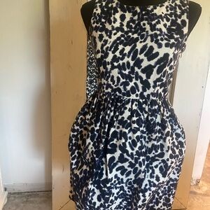 Zara Black and White Patterned Dress